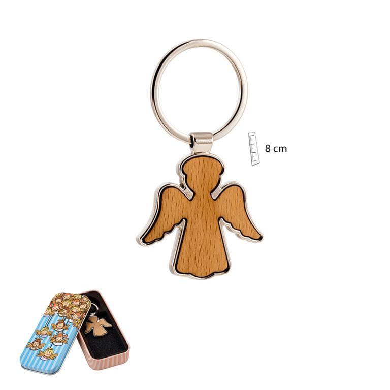 Llavero Ángel Plano Corona en Lata