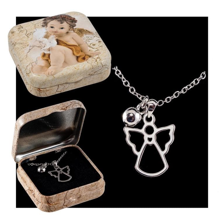 Colgante Ángel con Piedra en Lata