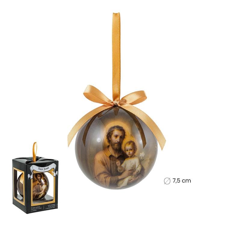 Bola Navidad San José con Niño