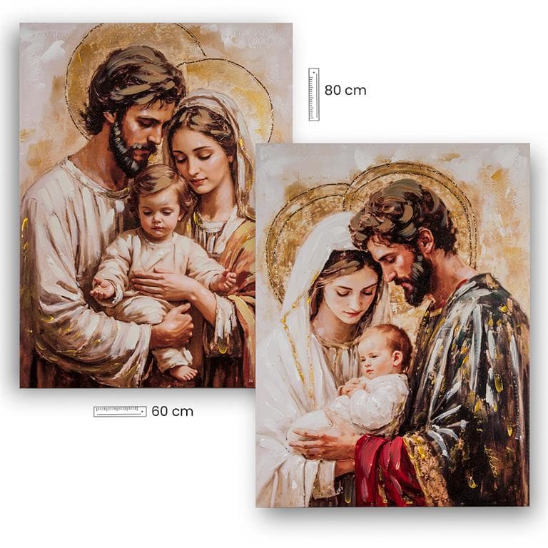 Cuadro Sagrada Familia 60x80 cm Oro