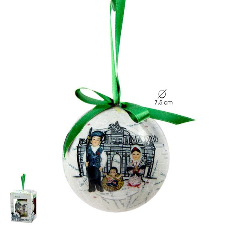 Bola Navidad 7 cm Misterio Madrid