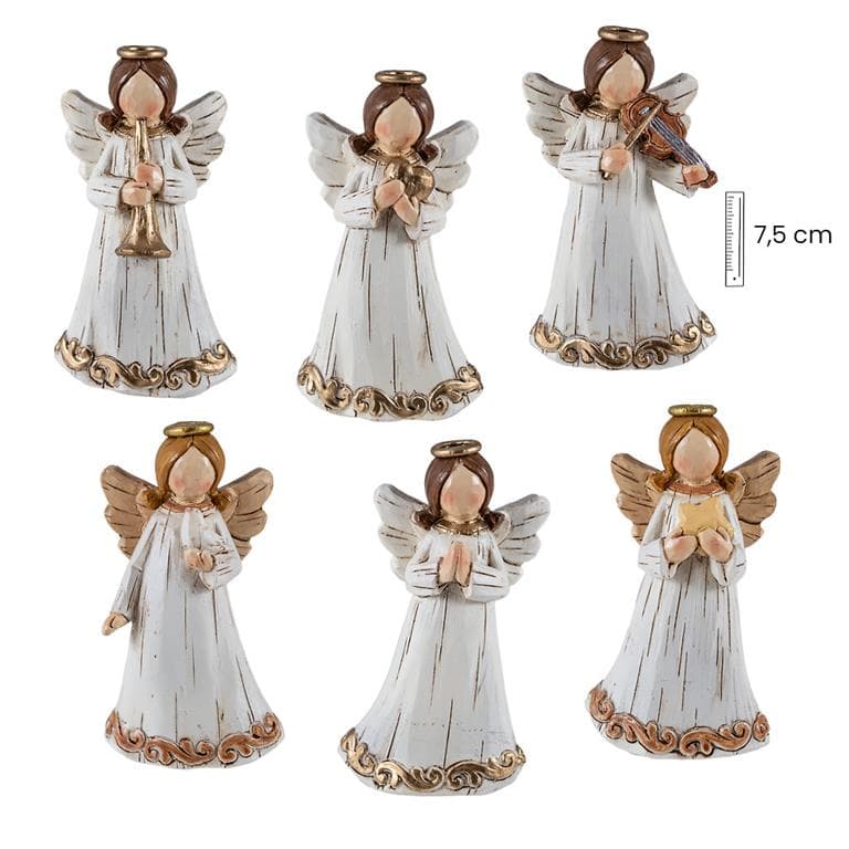 Ángel 7 cm Blanco Sin Cara 6 surtidos