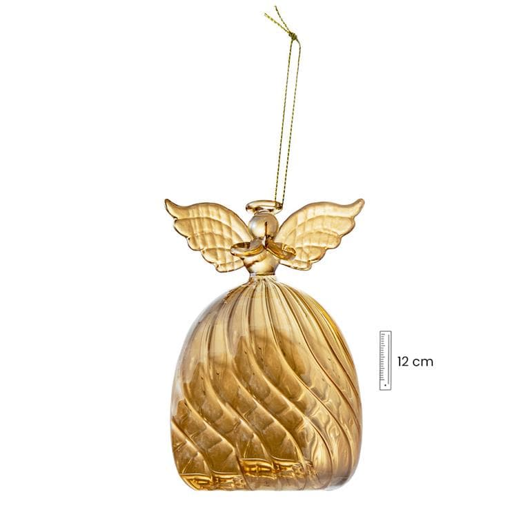 Ángel Cristal Ámbar 12 cm
