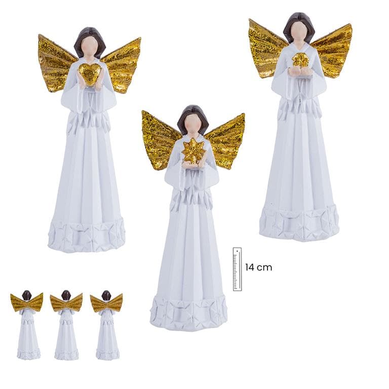 Ángel 15 cm Alas Doradas 3 surtidos