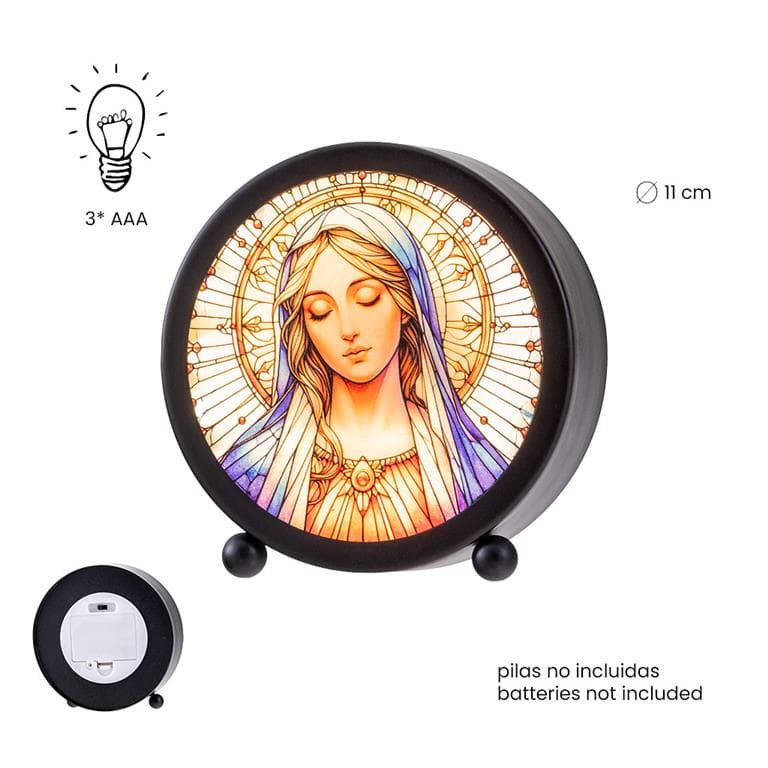 Virgen con Luz 11 cm