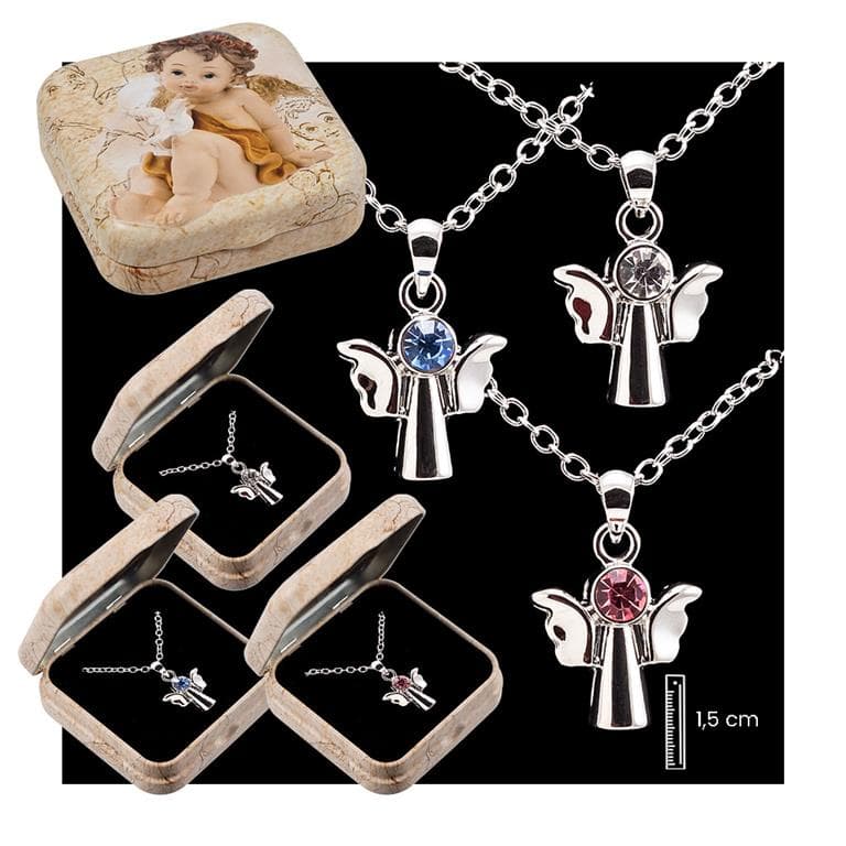 Colgante Ángel con Piedra 3 surtidos