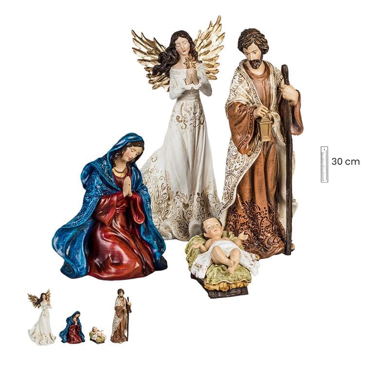 Misterio 4 piezas 30 cm Ángel Crema